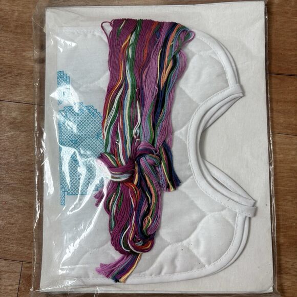 Vintage Barney Bibs Crossstitch Sleepyville Bibs 1990s DIY Cross Stitch - Picture 5 of 7